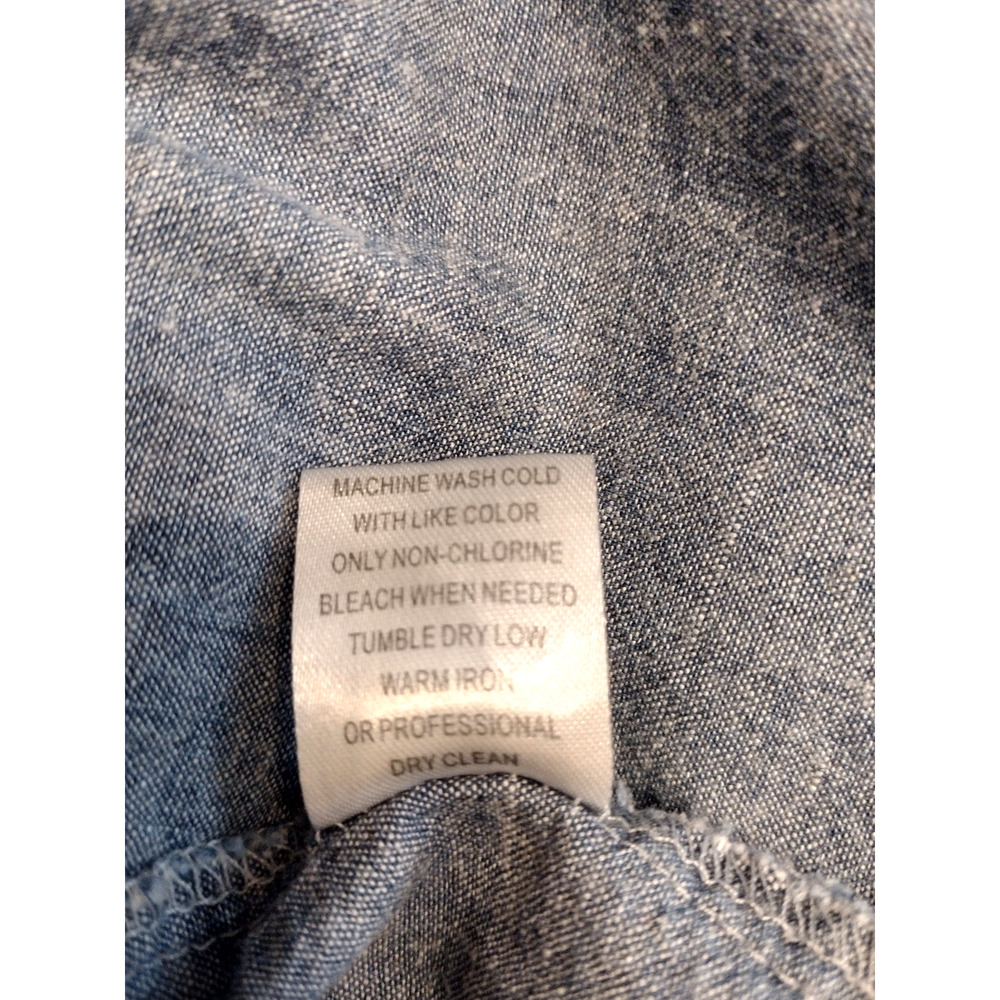 Hester & Orchard Women's Size XL Blue Shirt Top 3/4 Sleeve Collared Button-Up - Picture 10 of 10